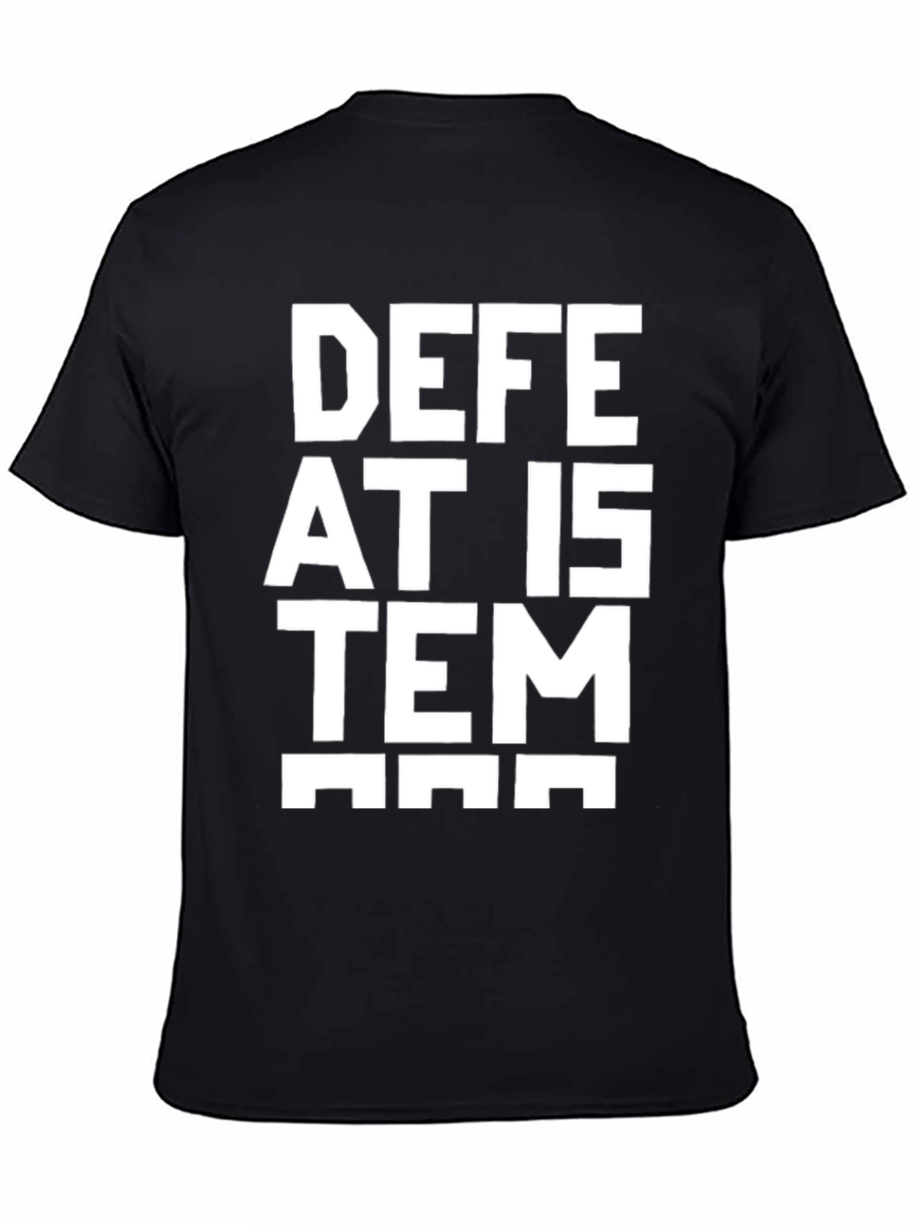 Defeat The Item Black Graphic Tee