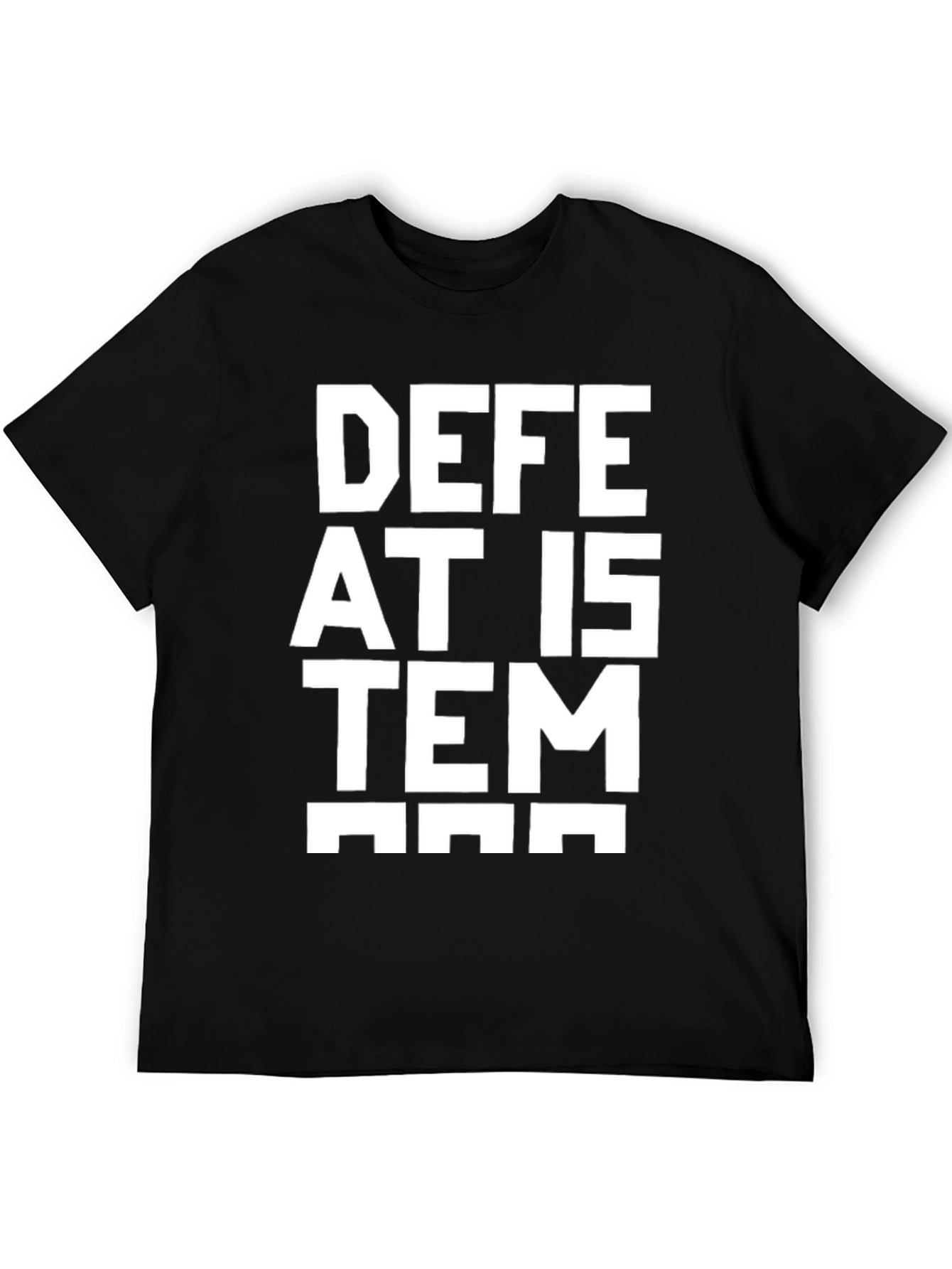 Defeat The Item Black Graphic Tee