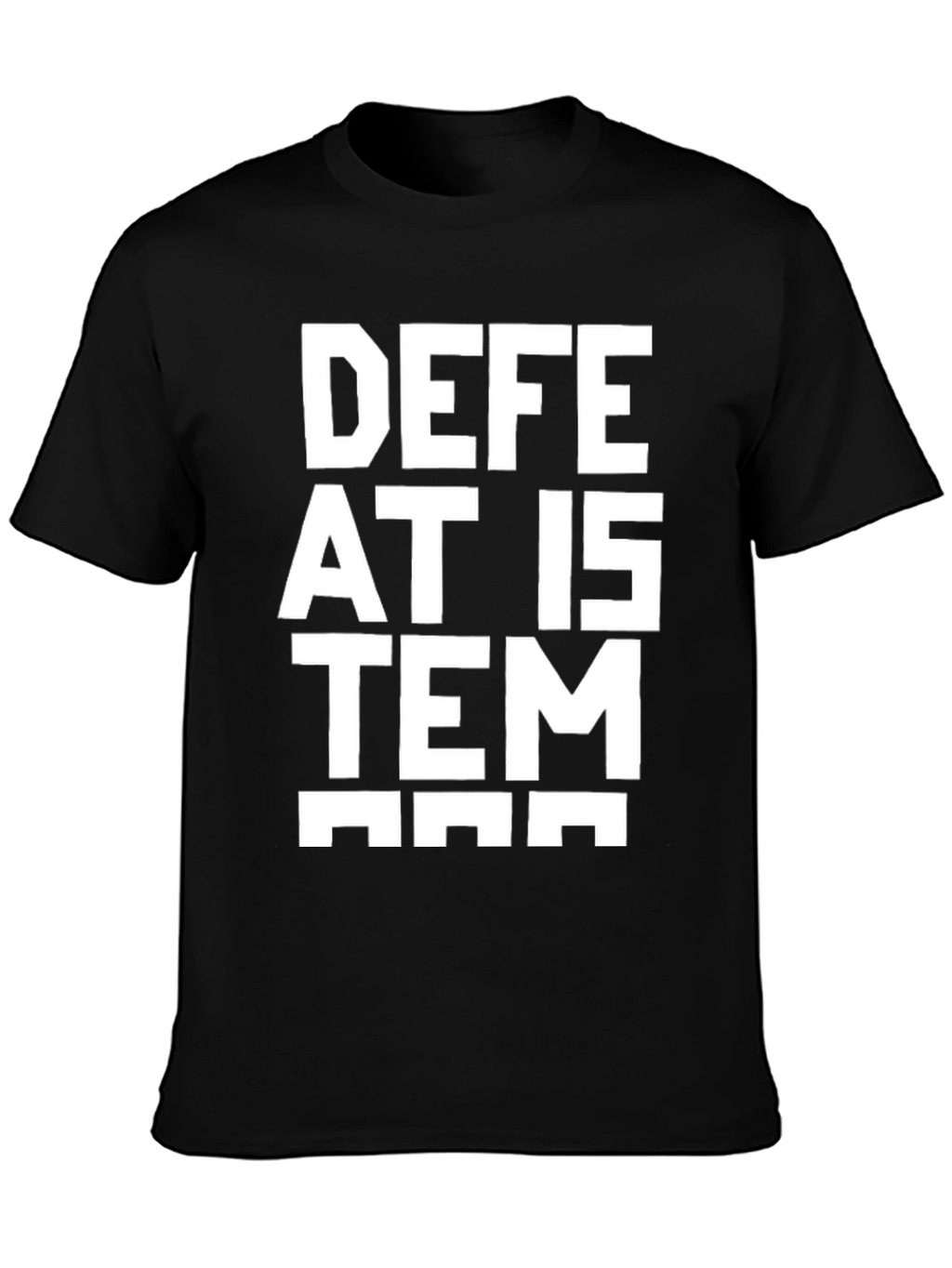 Defeat The Item Black Graphic Tee