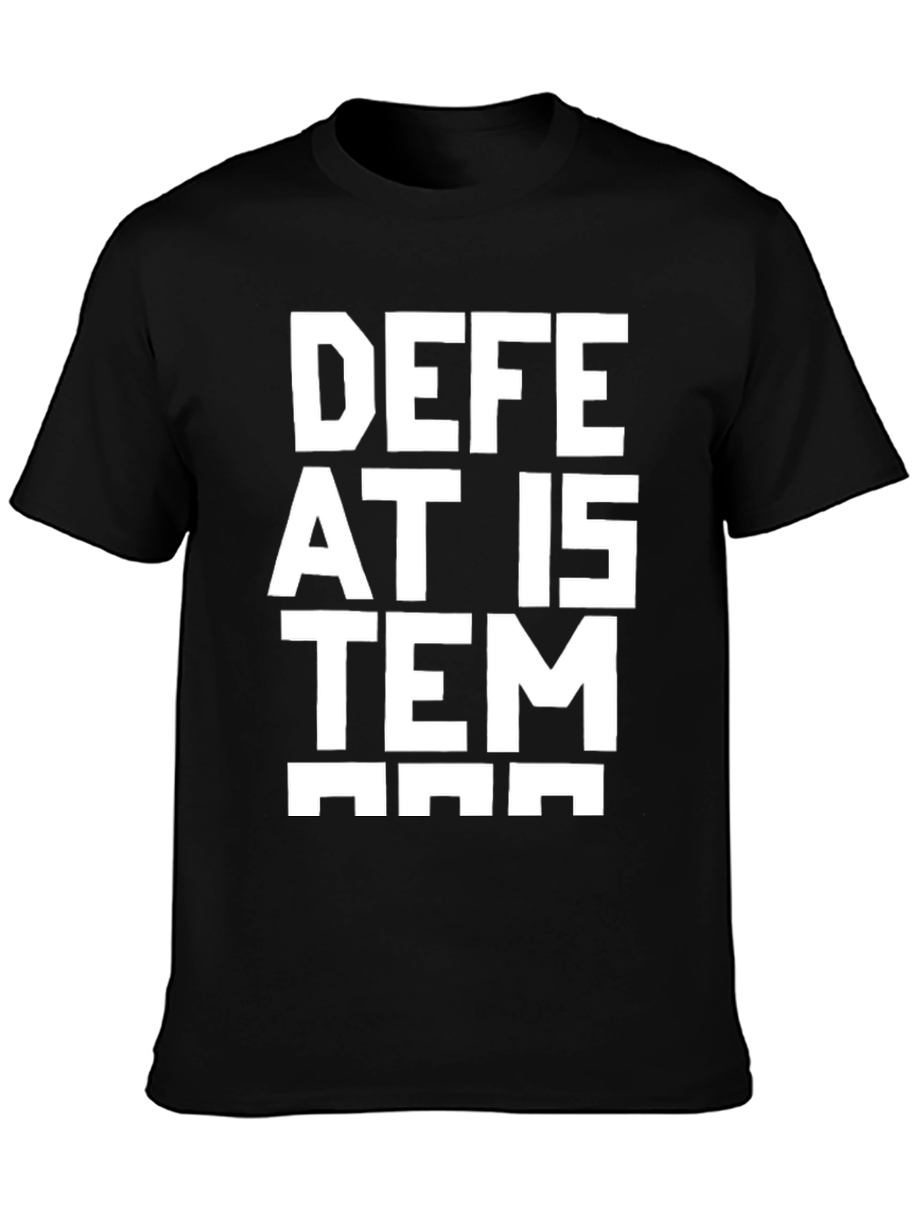 Defeat The Item Black Graphic Tee