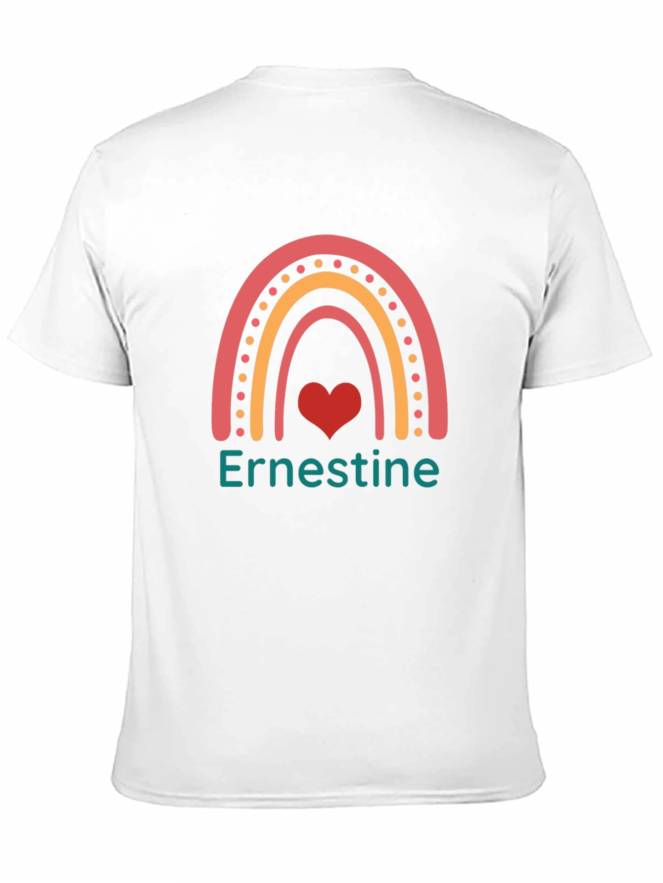 Ernestine Rainbow Heart Black Tee