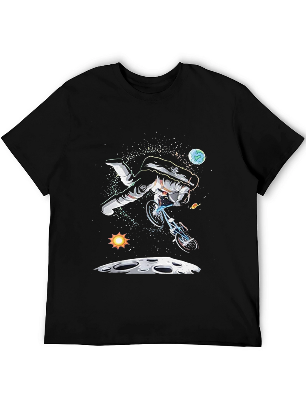 Astronaut Bike Ride T-Shirt - Space Graphic Tee