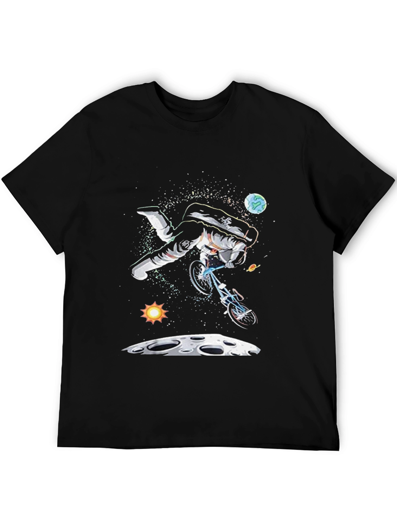 Astronaut Bike Ride T-Shirt - Space Graphic Tee