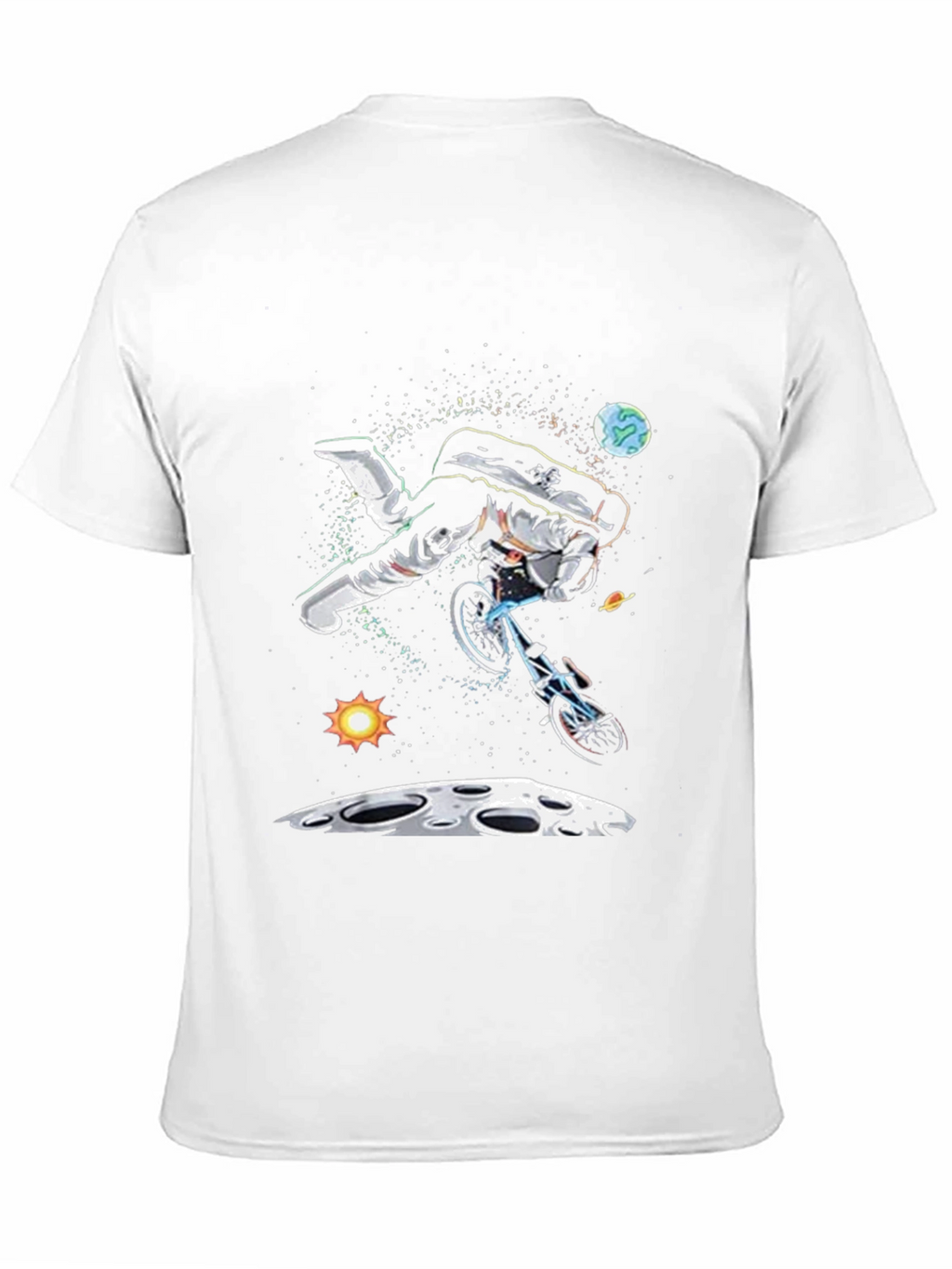 Astronaut Bike Ride T-Shirt - Space Graphic Tee