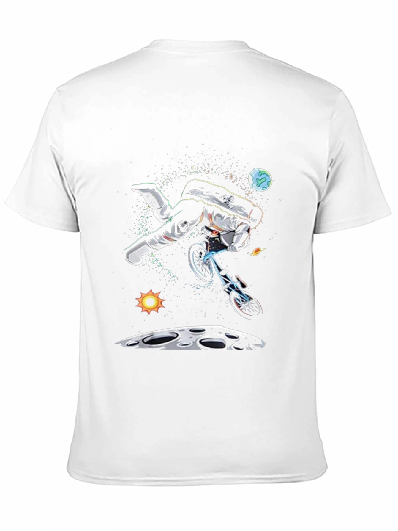 Astronaut Bike Ride T-Shirt - Space Graphic Tee