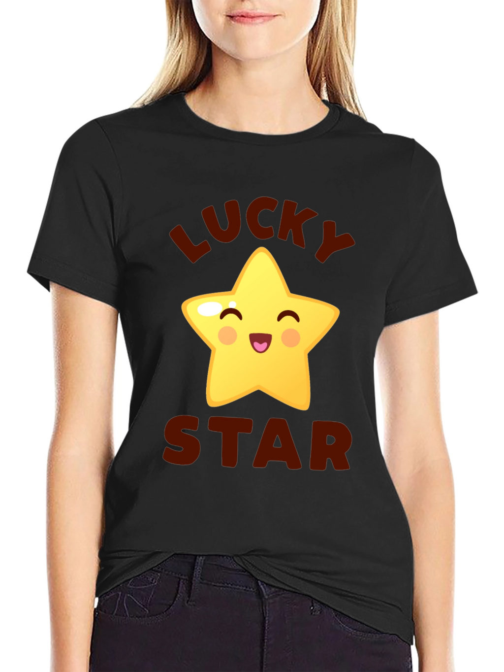 Lucky Star Graphic Tee - Cute Cartoon Star T-Shirt