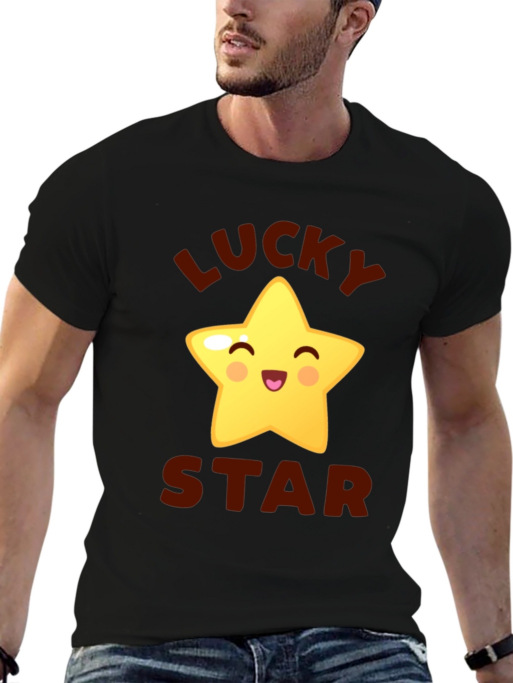 Lucky Star Graphic Tee - Cute Cartoon Star T-Shirt