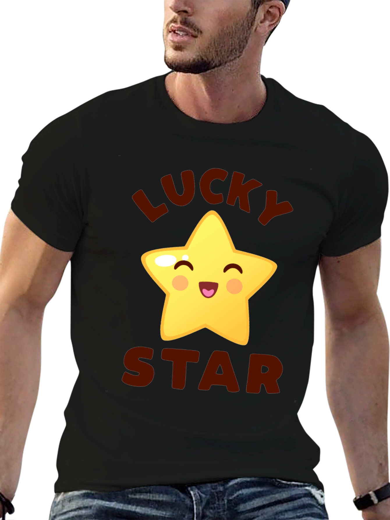 Lucky Star Graphic Tee - Cute Cartoon Star T-Shirt