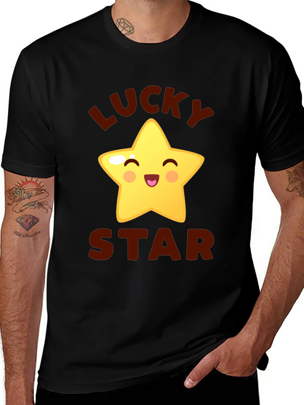 Lucky Star Graphic Tee - Cute Cartoon Star T-Shirt