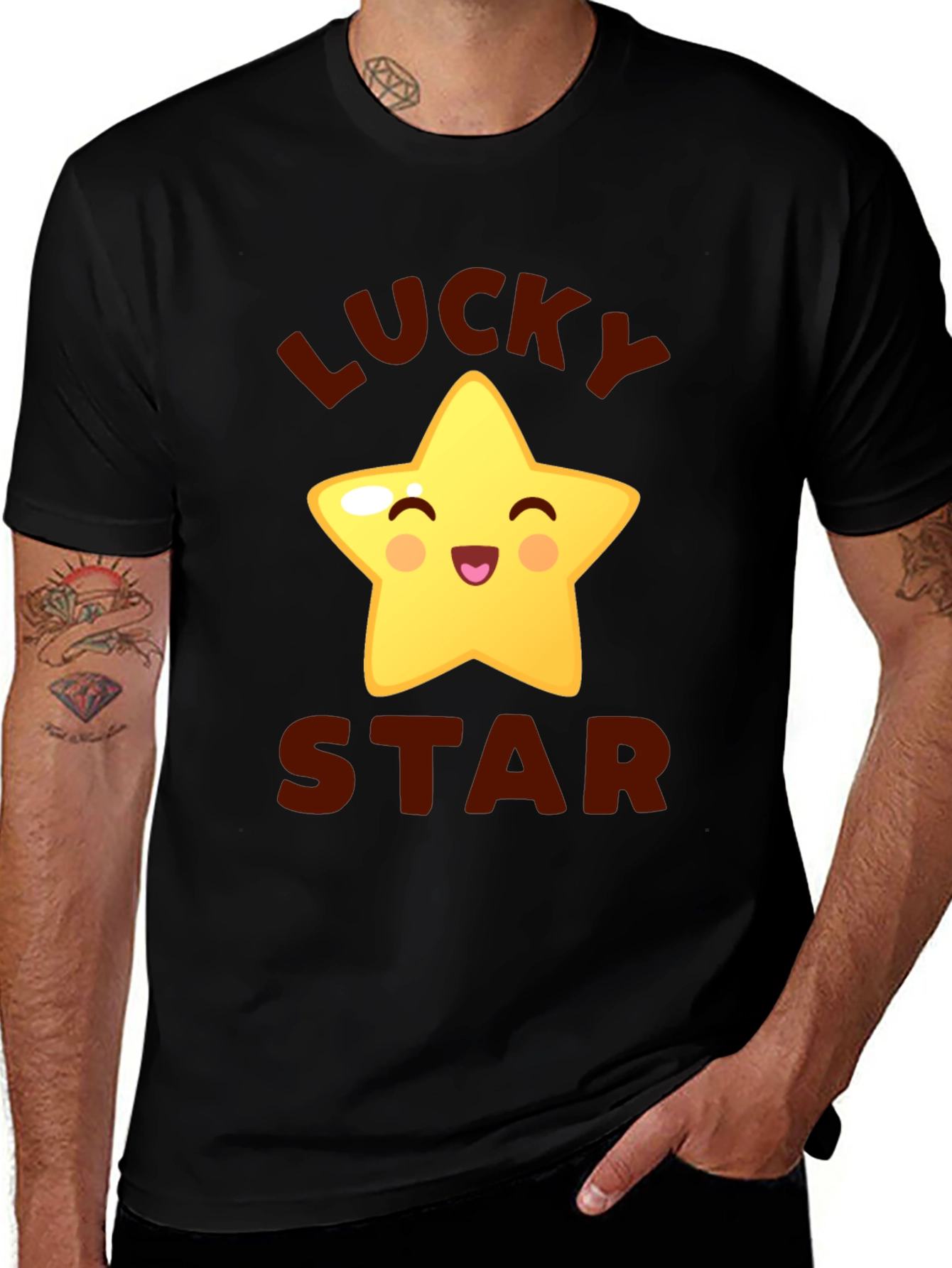 Lucky Star Graphic Tee - Cute Cartoon Star T-Shirt