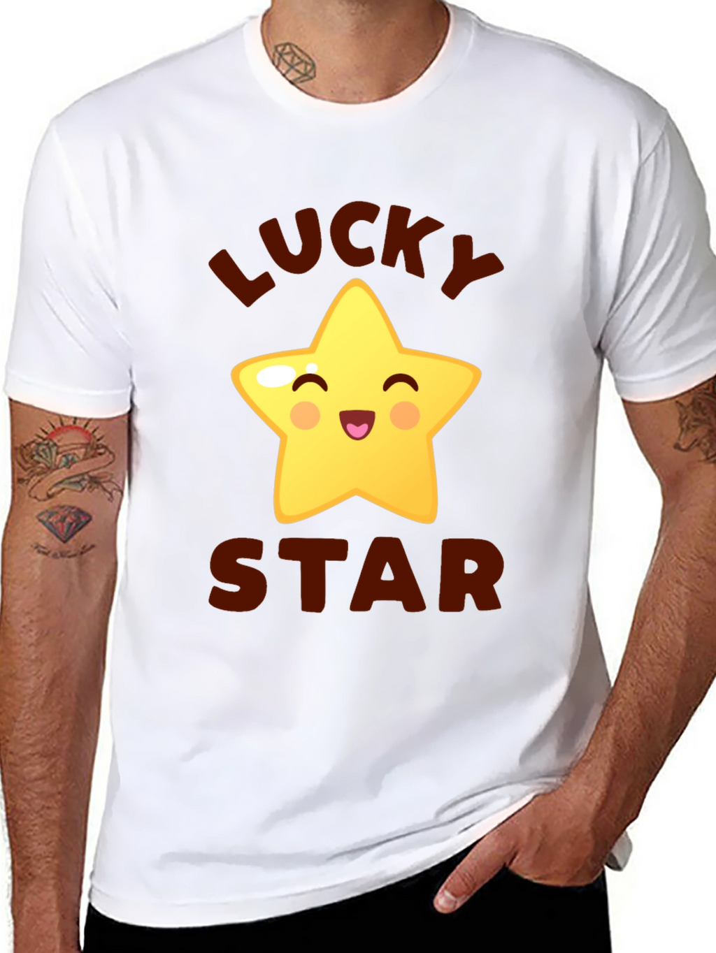 Lucky Star Graphic Tee - Cute Cartoon Star T-Shirt