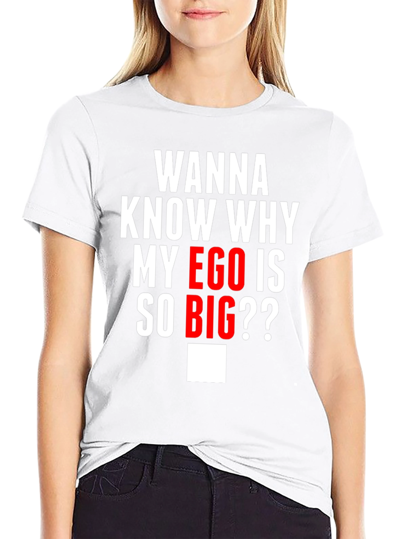 Funny Ego Graphic T-Shirt - Black