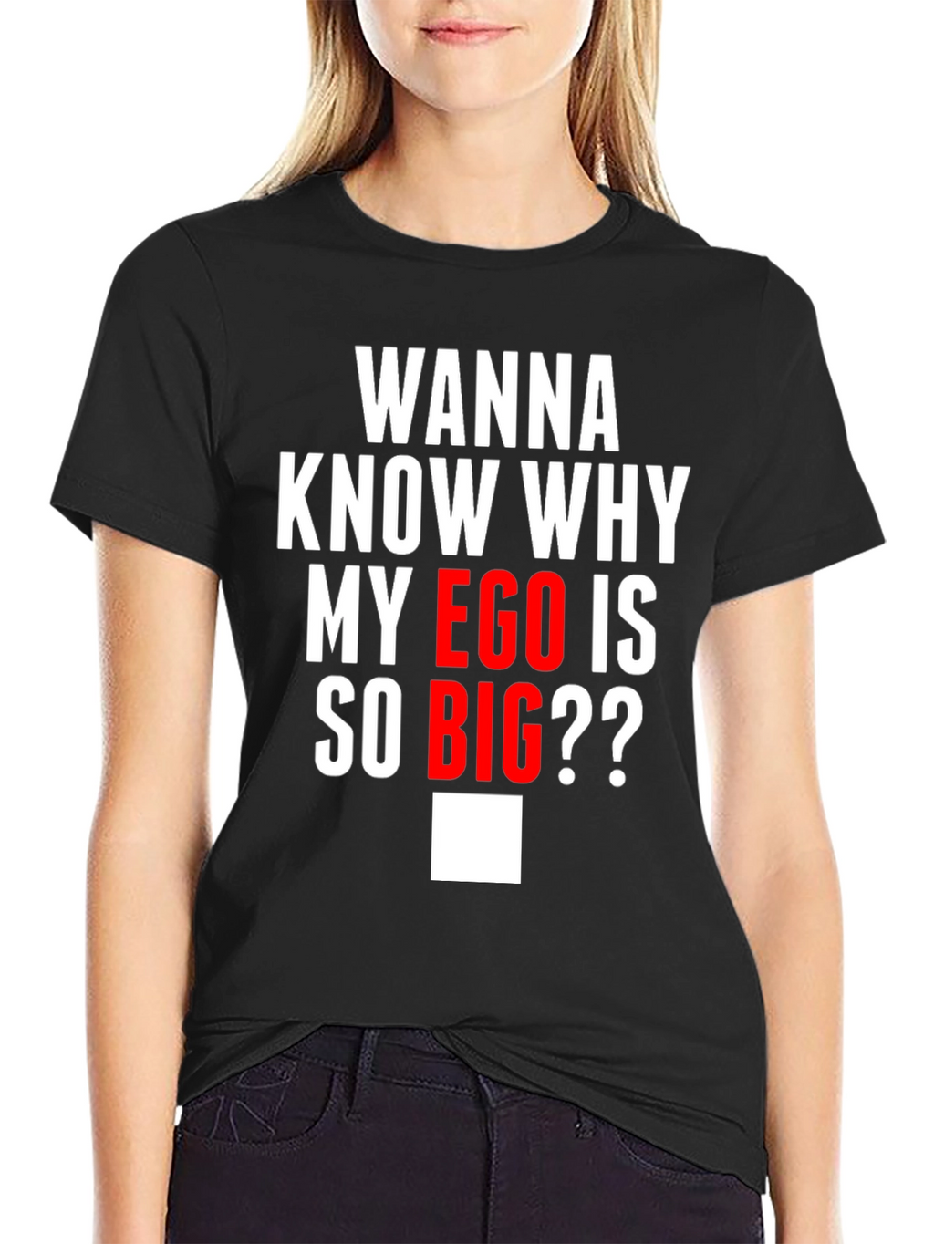 Funny Ego Graphic T-Shirt - Black