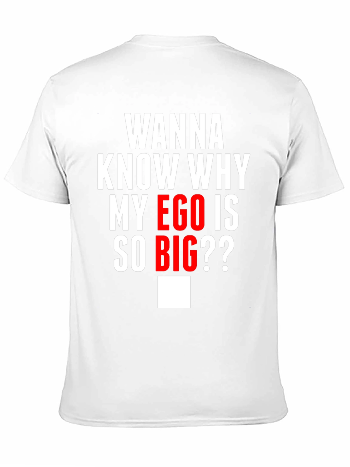Funny Ego Graphic T-Shirt - Black