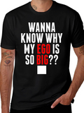 Funny Ego Graphic T-Shirt - Black