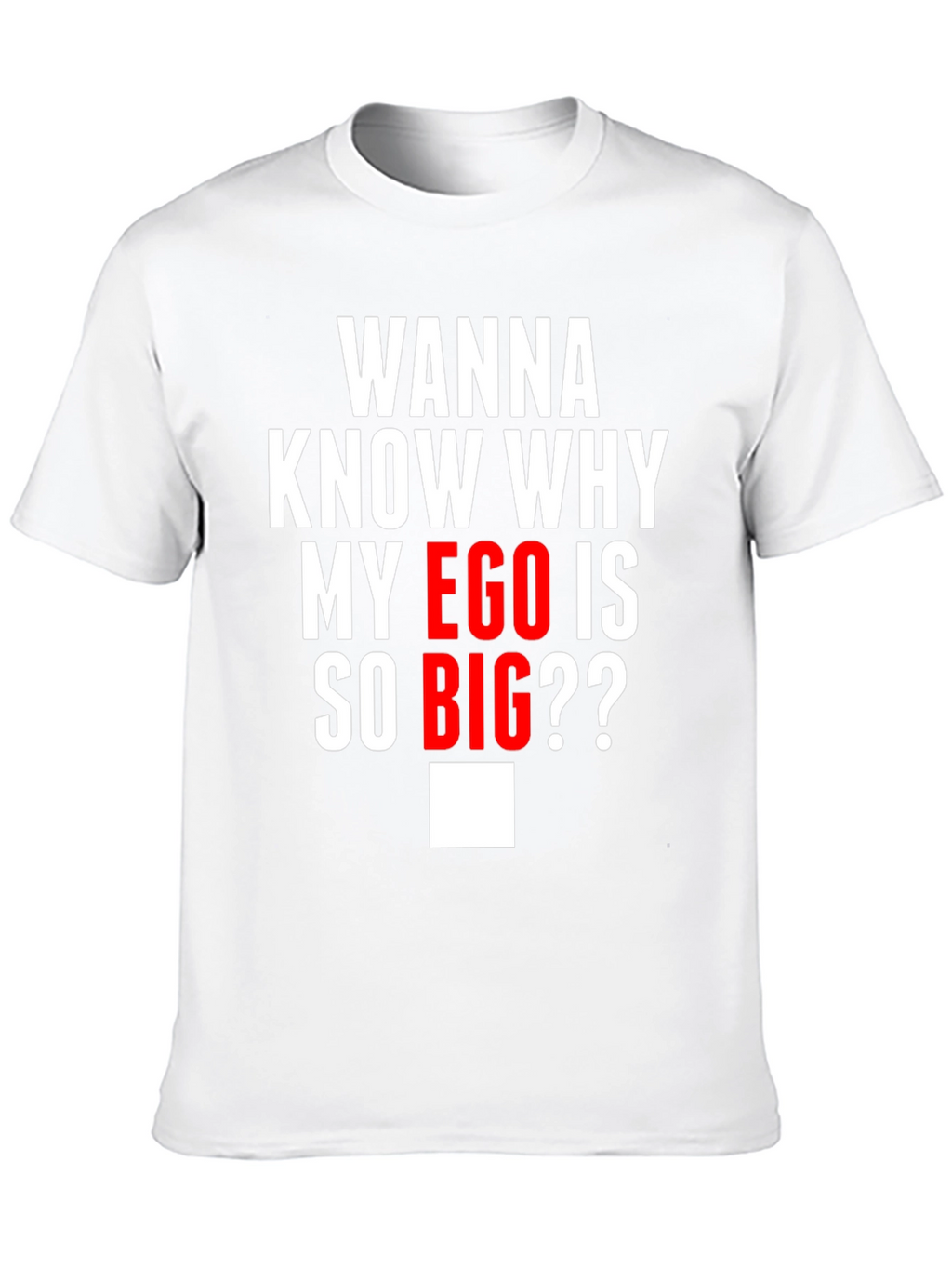 Funny Ego Graphic T-Shirt - Black