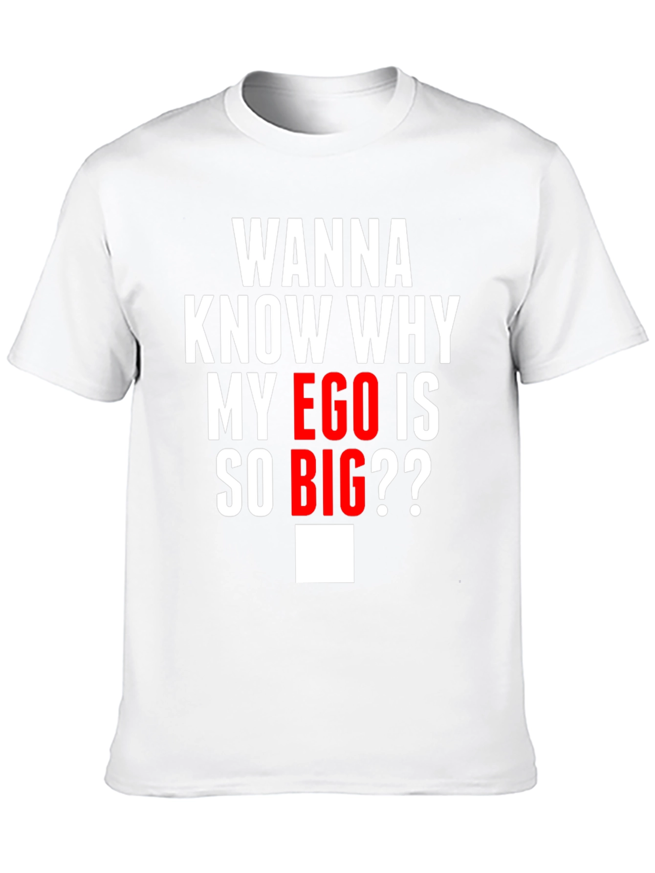 Funny Ego Graphic T-Shirt - Black