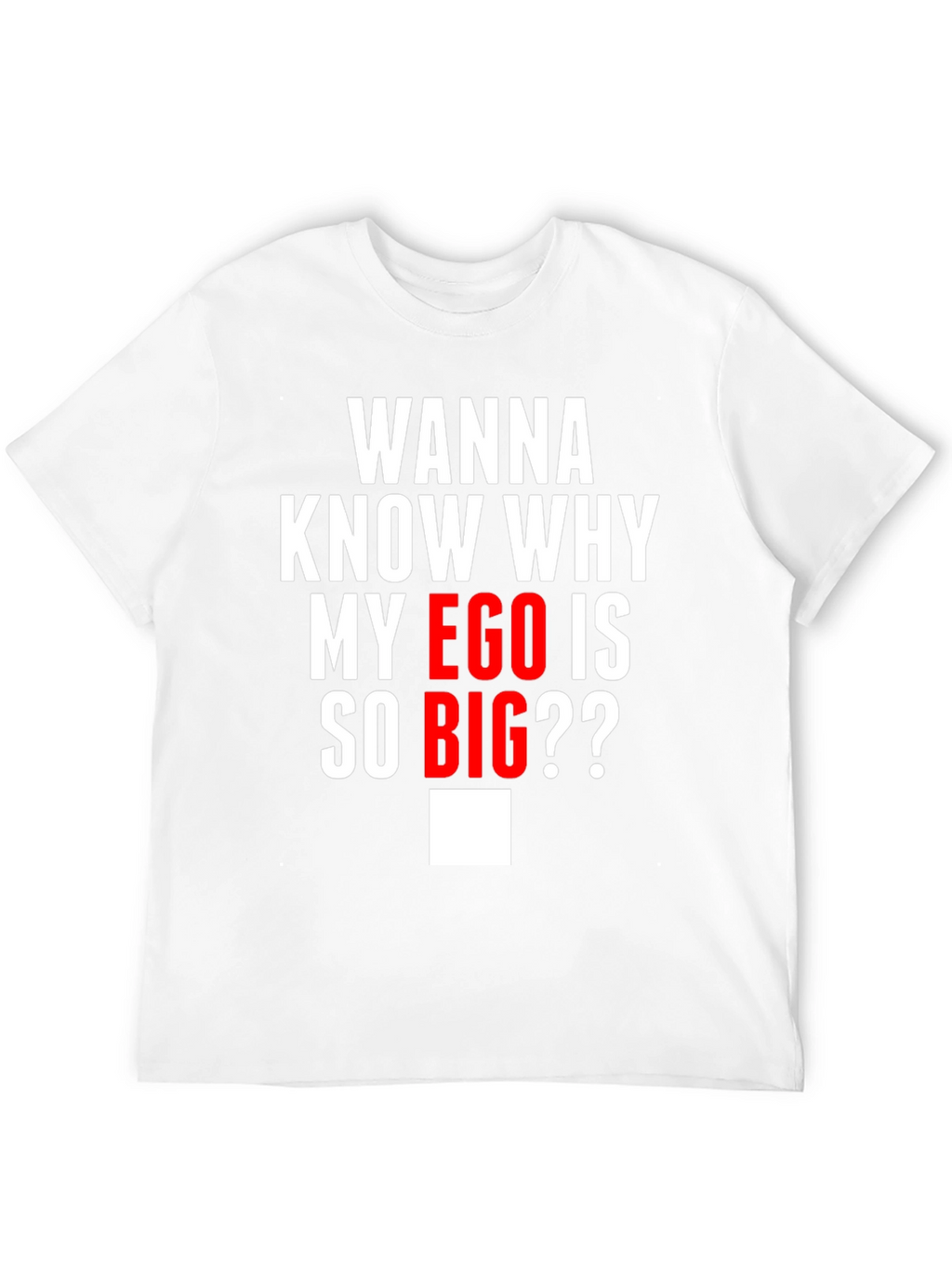Funny Ego Graphic T-Shirt - Black