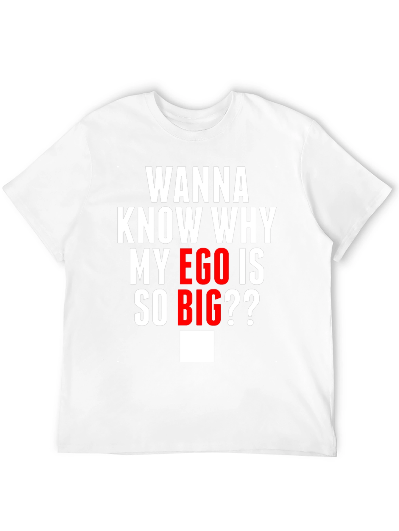 Funny Ego Graphic T-Shirt - Black