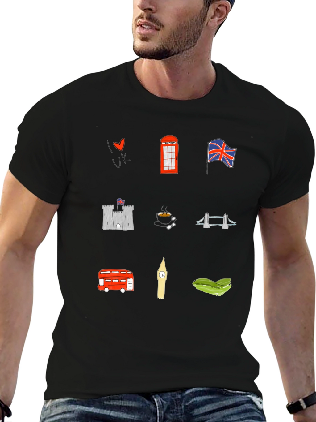 London UK Souvenir Graphic Print Tee