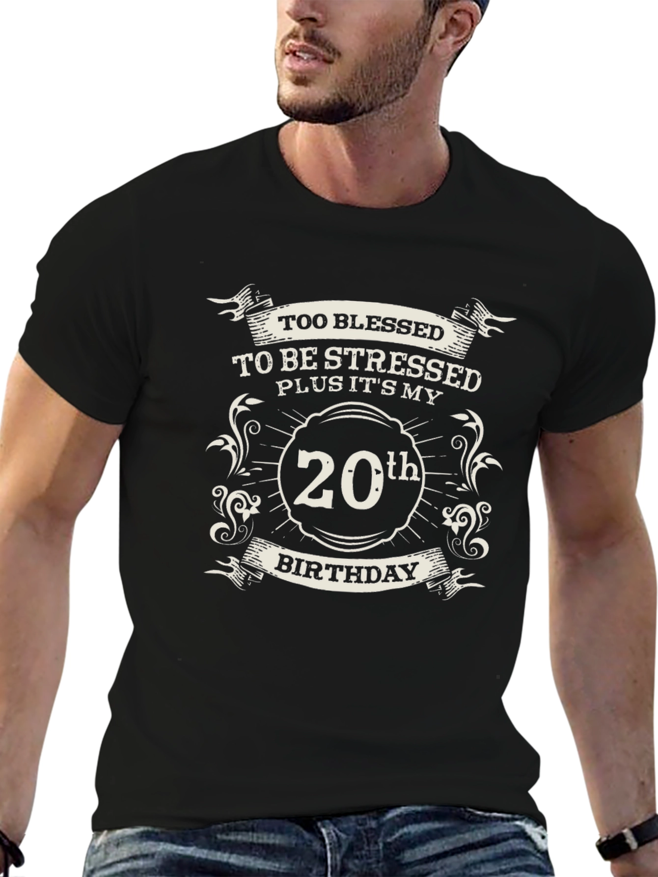 Too Blessed 20th Birthday Black T-Shirt