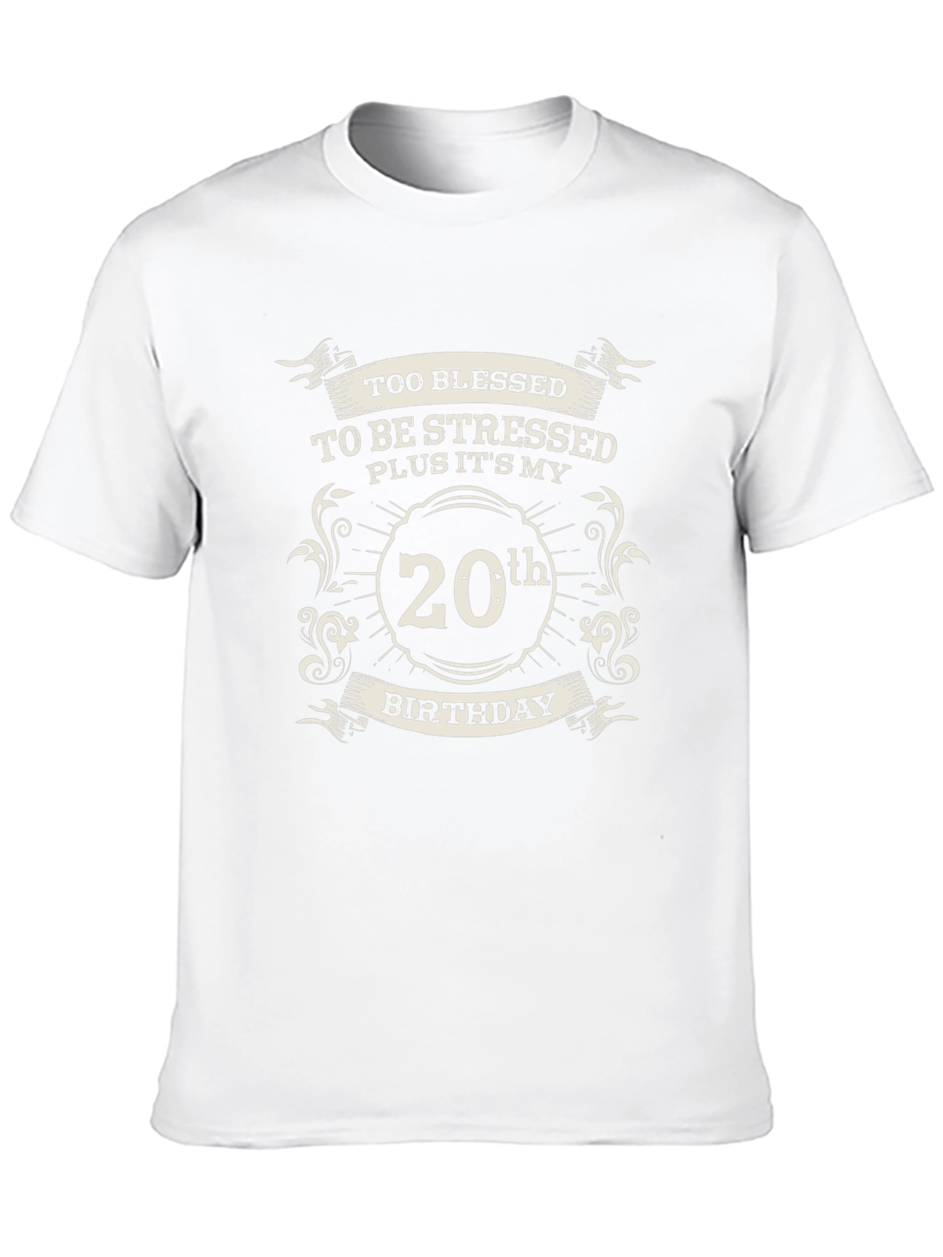 Too Blessed 20th Birthday Black T-Shirt