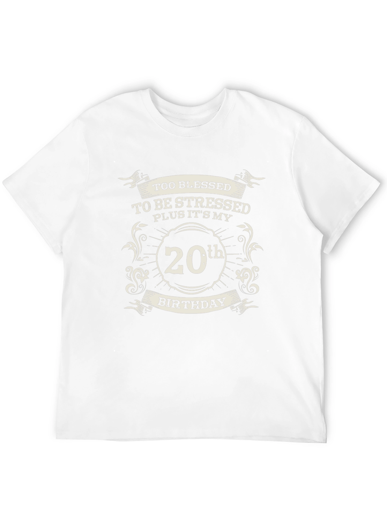Too Blessed 20th Birthday Black T-Shirt