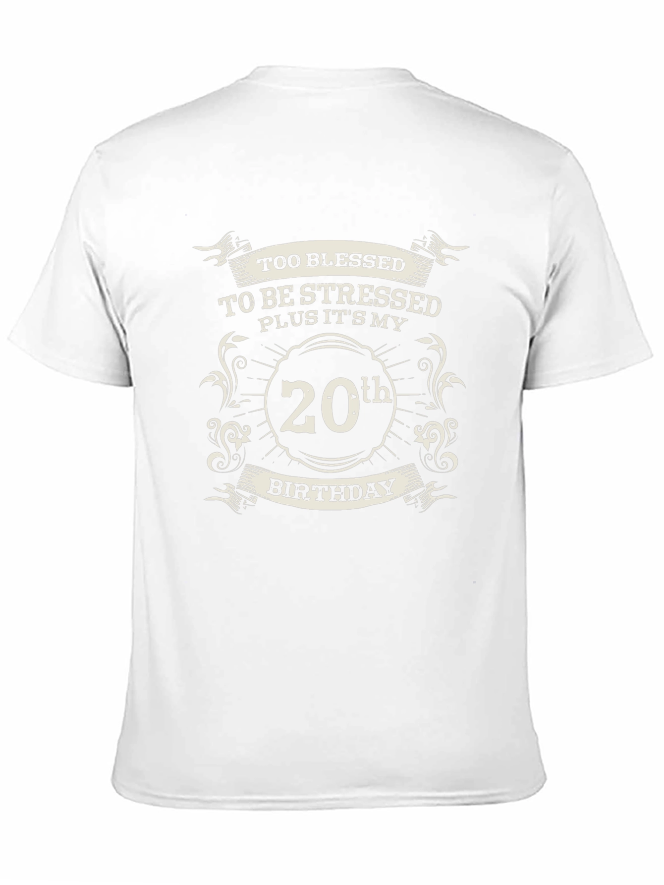 Too Blessed 20th Birthday Black T-Shirt