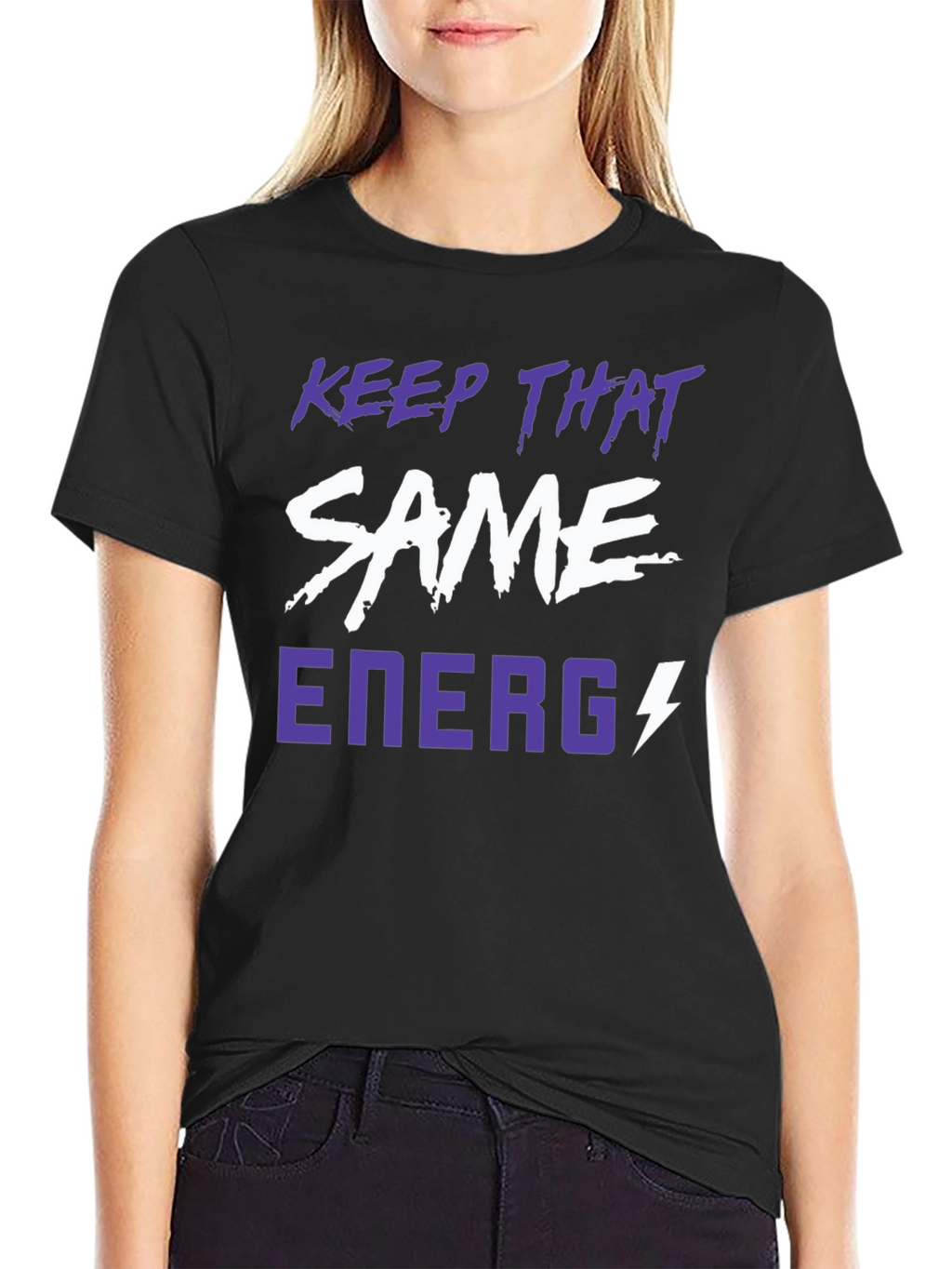 Keep That Same Energy Graphic Tee - Black