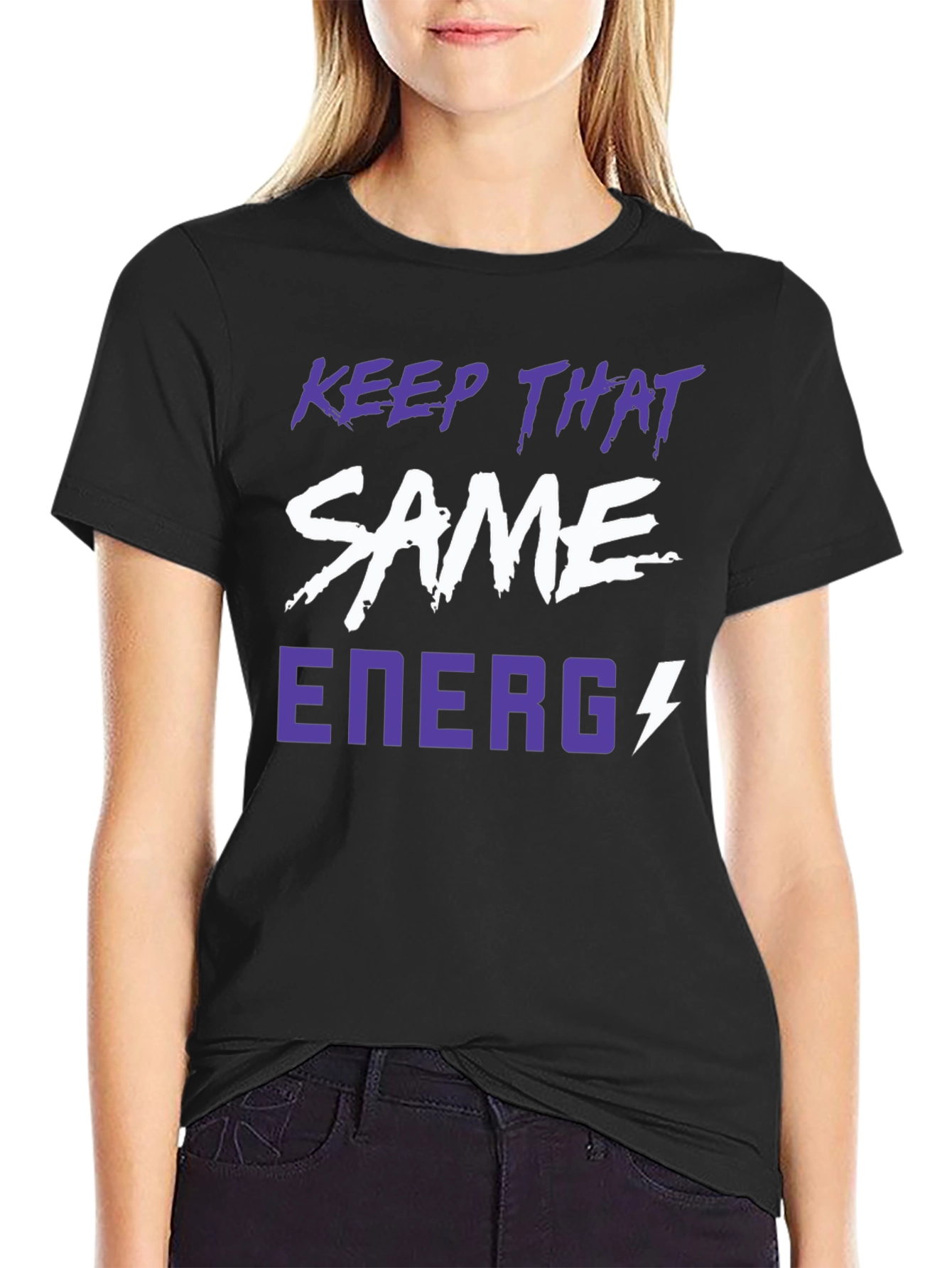 Keep That Same Energy Graphic Tee - Black
