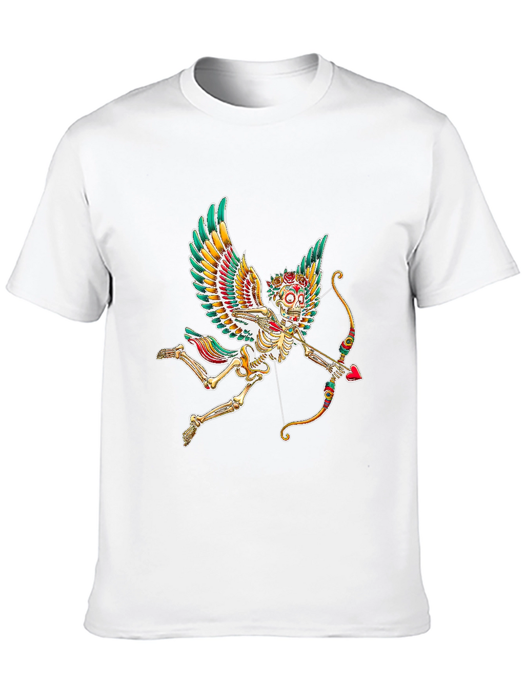 Skeleton Cupid Graphic Tee - Mens Black T-Shirt