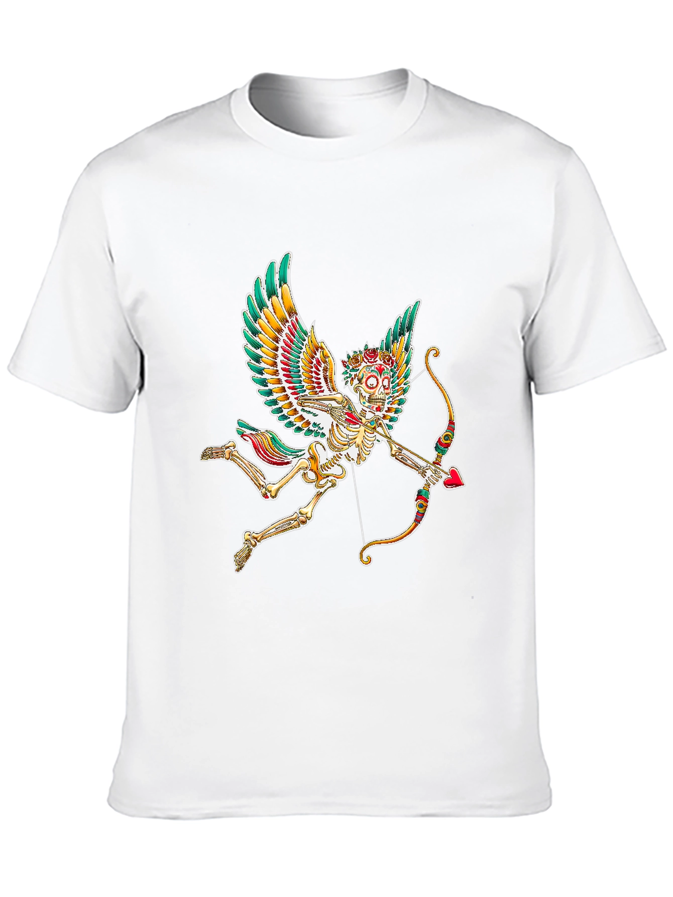 Skeleton Cupid Graphic Tee - Mens Black T-Shirt
