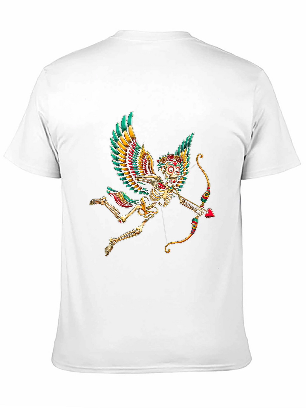 Skeleton Cupid Graphic Tee - Mens Black T-Shirt