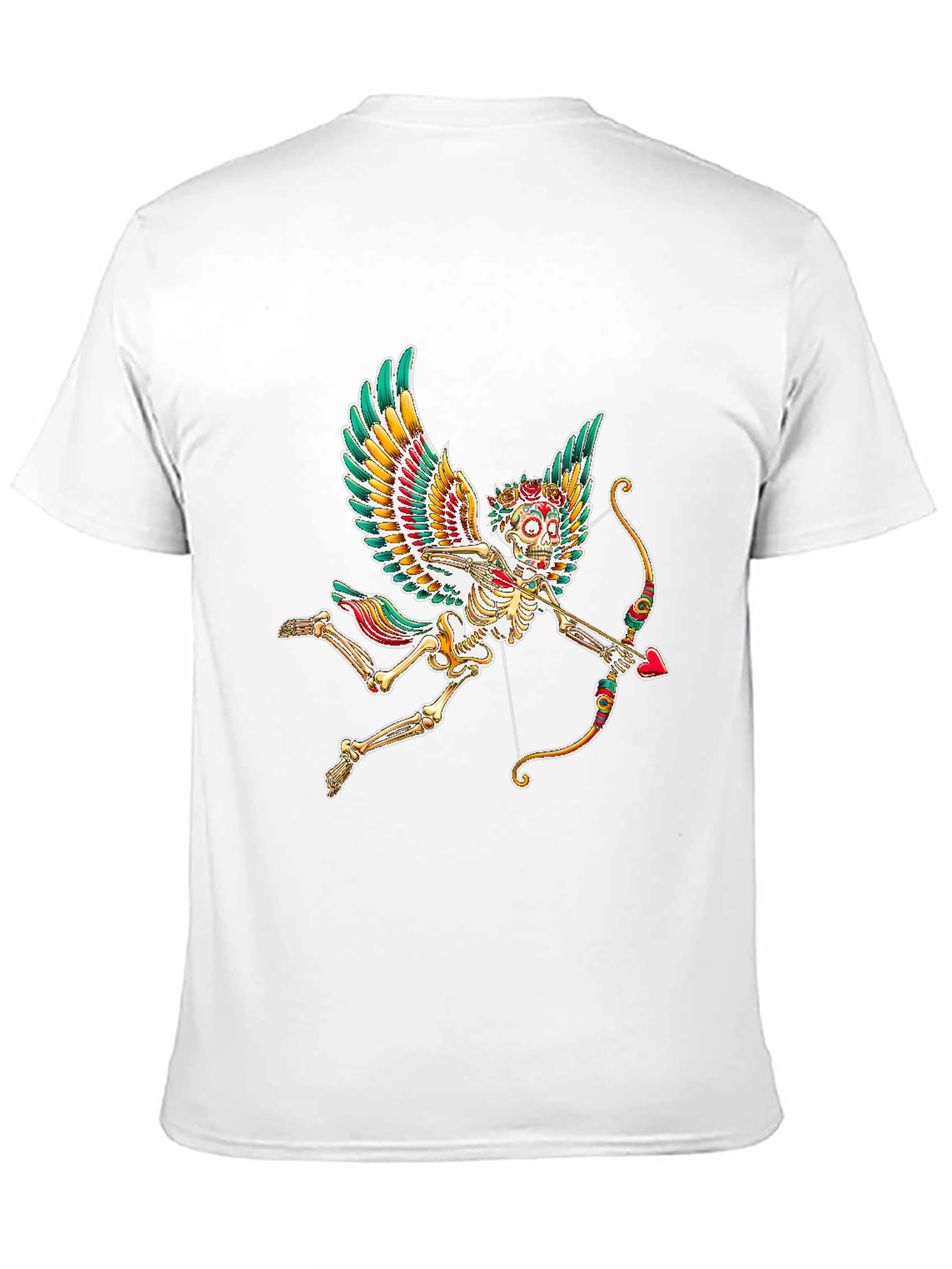 Skeleton Cupid Graphic Tee - Mens Black T-Shirt