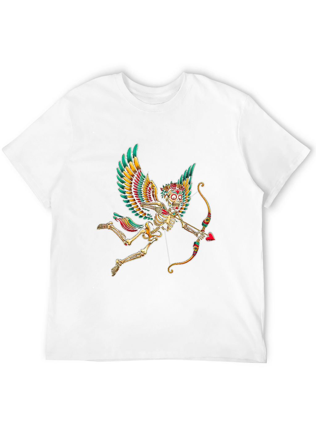 Skeleton Cupid Graphic Tee - Mens Black T-Shirt