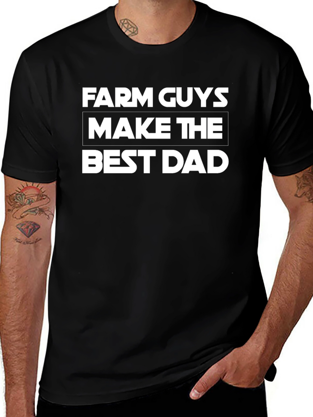 Farm Guys Best Dad Graphic T-Shirt