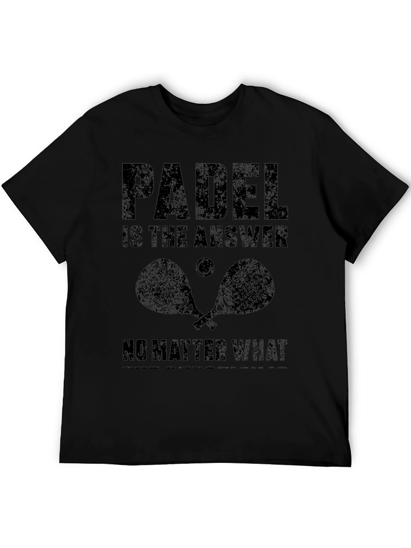 Padel is the Answer T-Shirt - Black Graphic Tee