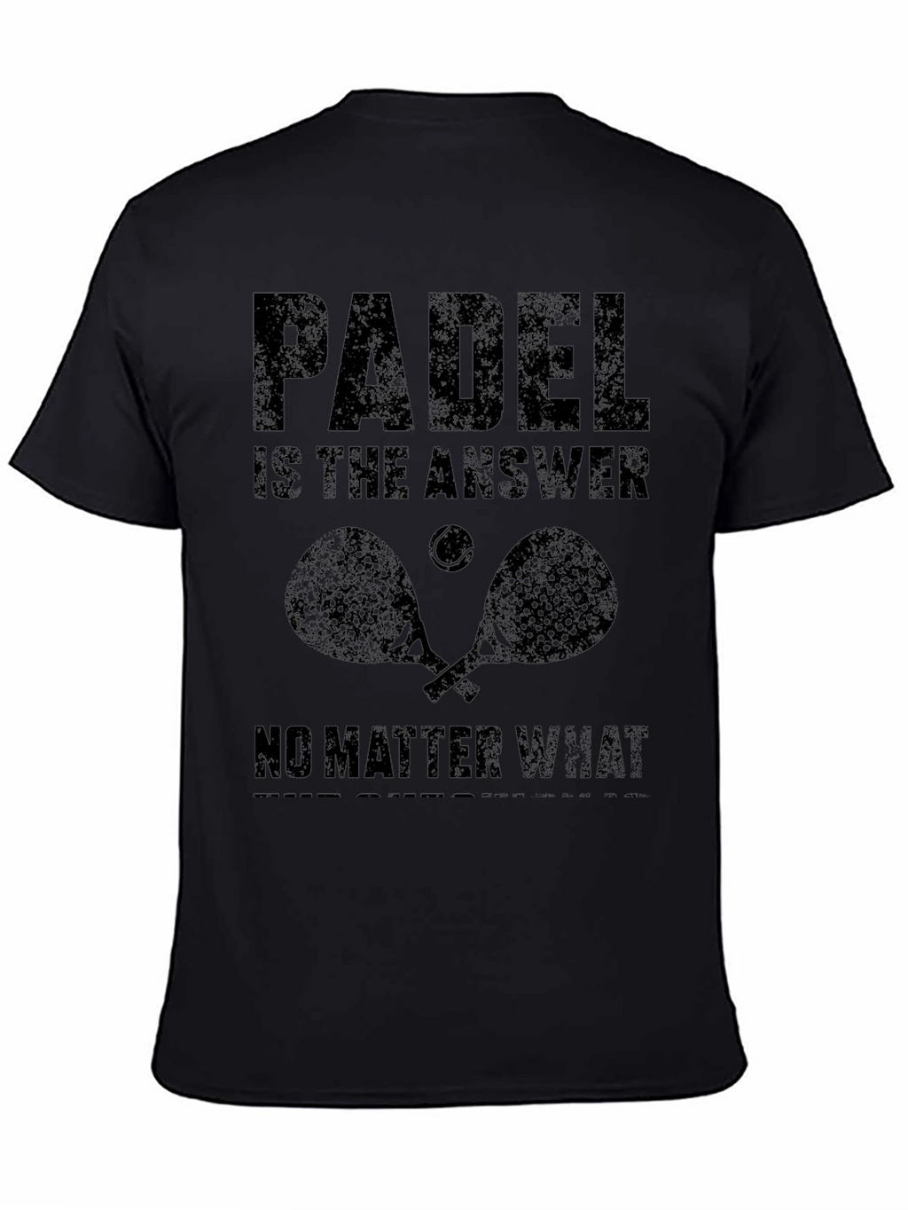 Padel is the Answer T-Shirt - Black Graphic Tee