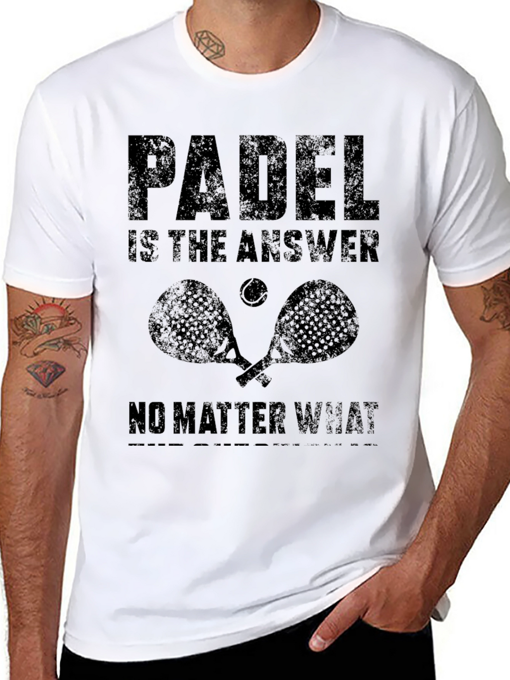 Padel is the Answer T-Shirt - Black Graphic Tee