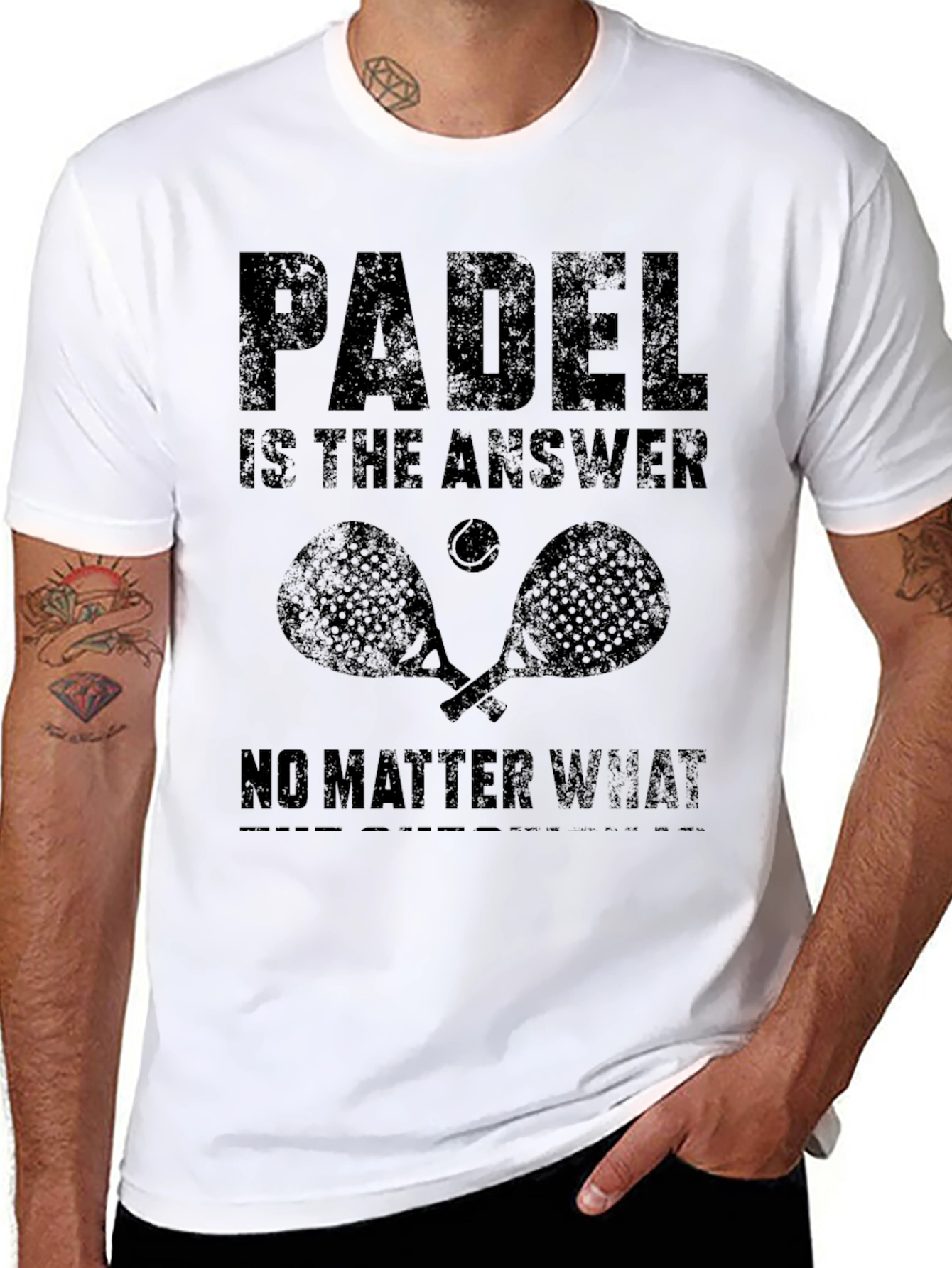 Padel is the Answer T-Shirt - Black Graphic Tee