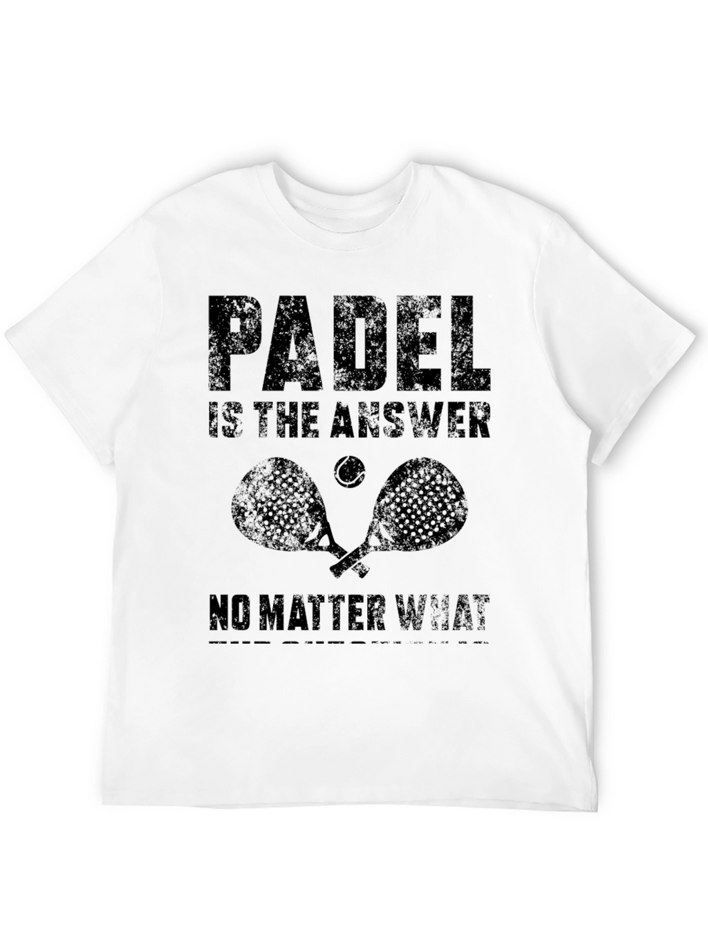 Padel is the Answer T-Shirt - Black Graphic Tee