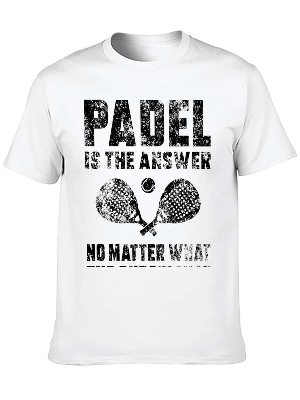 Padel is the Answer T-Shirt - Black Graphic Tee