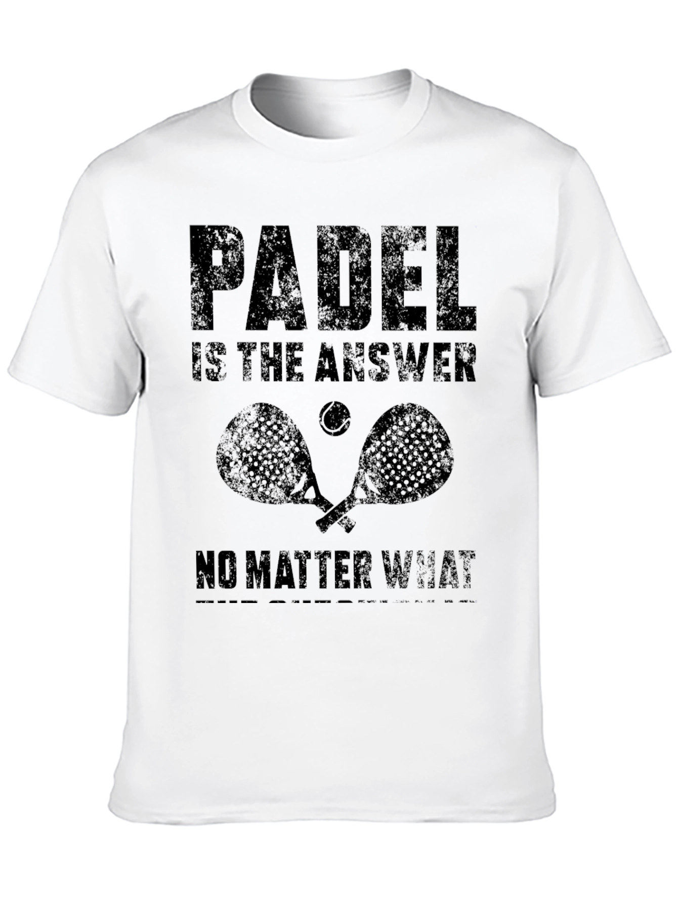Padel is the Answer T-Shirt - Black Graphic Tee