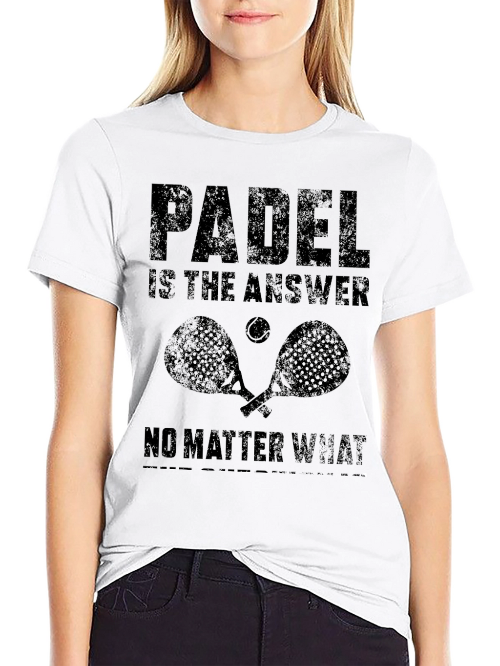 Padel is the Answer T-Shirt - Black Graphic Tee