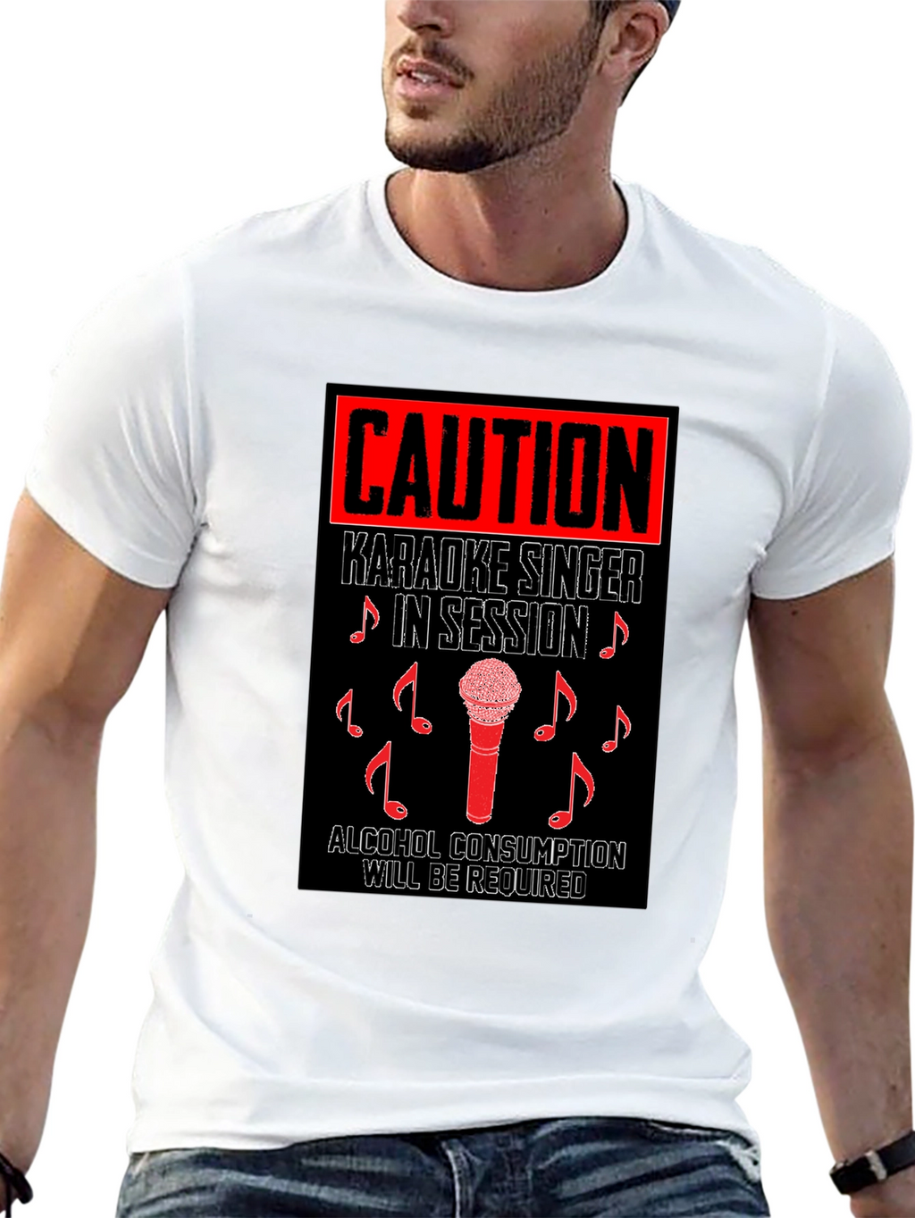 Caution Karaoke Singer in Session T-Shirt