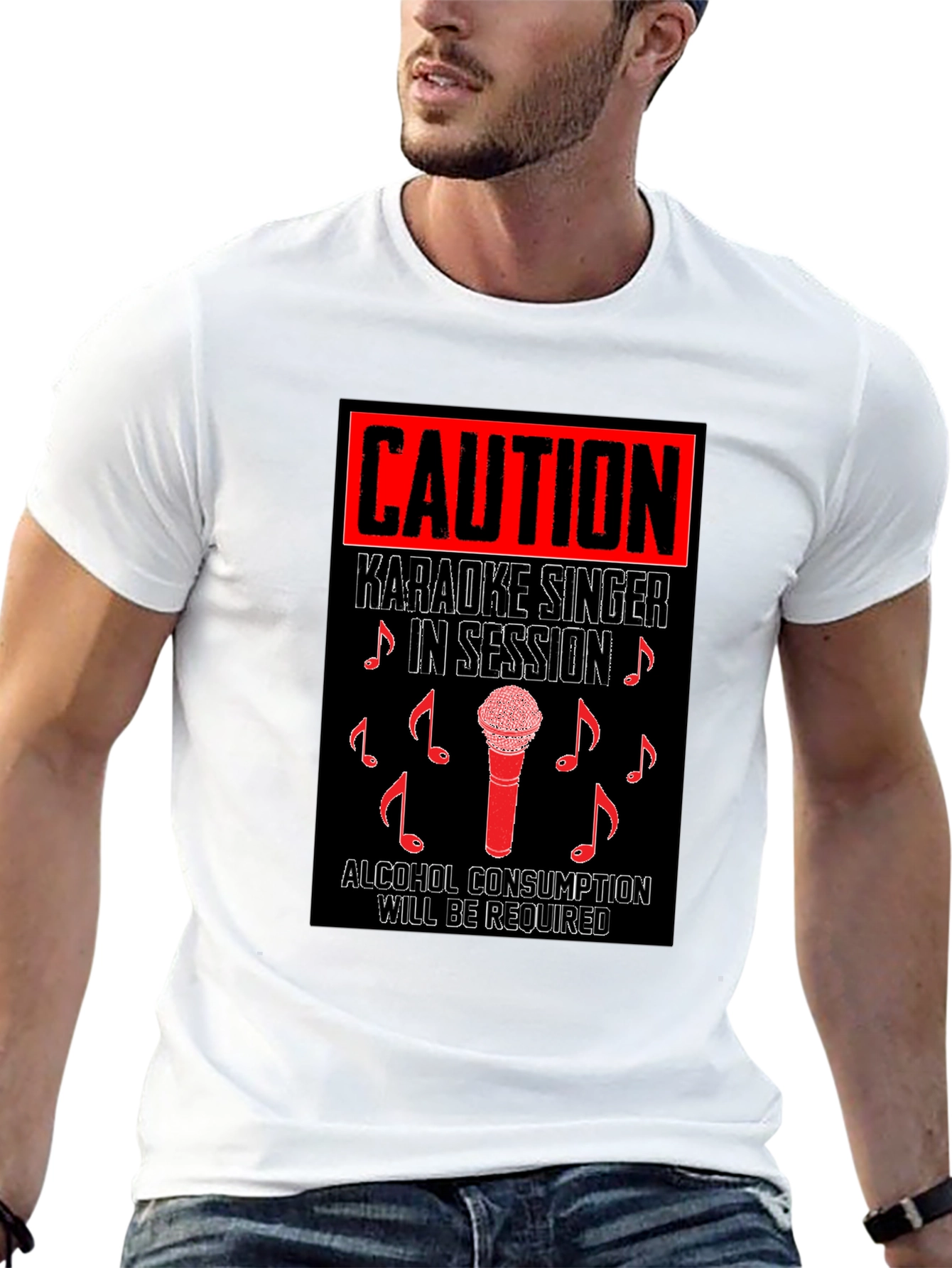 Caution Karaoke Singer in Session T-Shirt