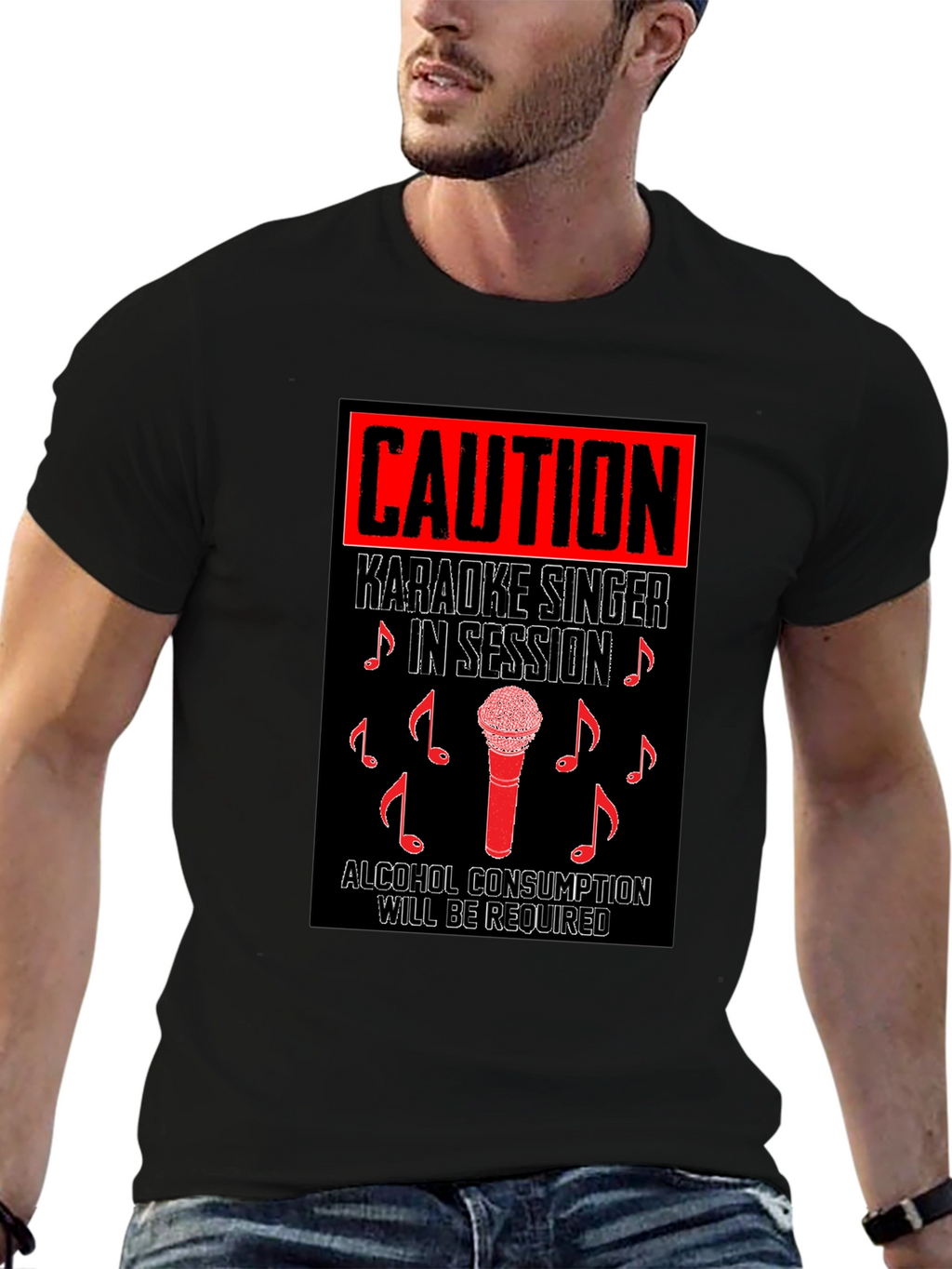 Caution Karaoke Singer in Session T-Shirt