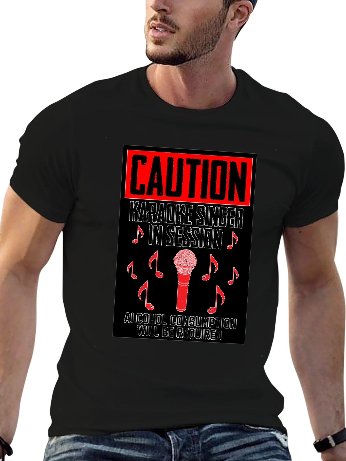 Caution Karaoke Singer in Session T-Shirt