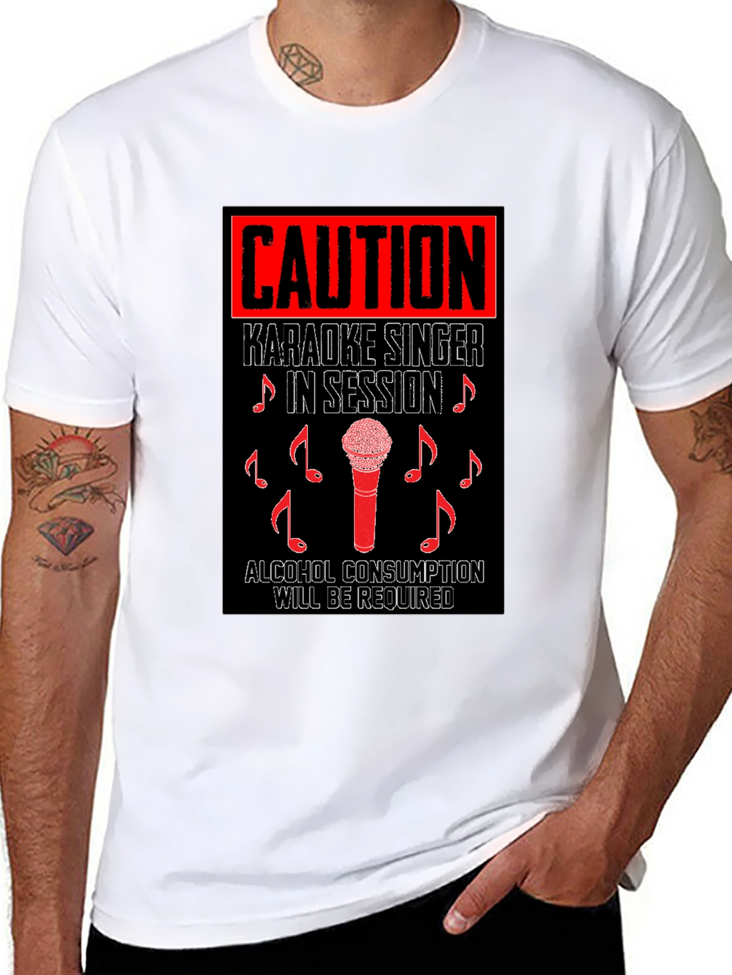 Caution Karaoke Singer in Session T-Shirt