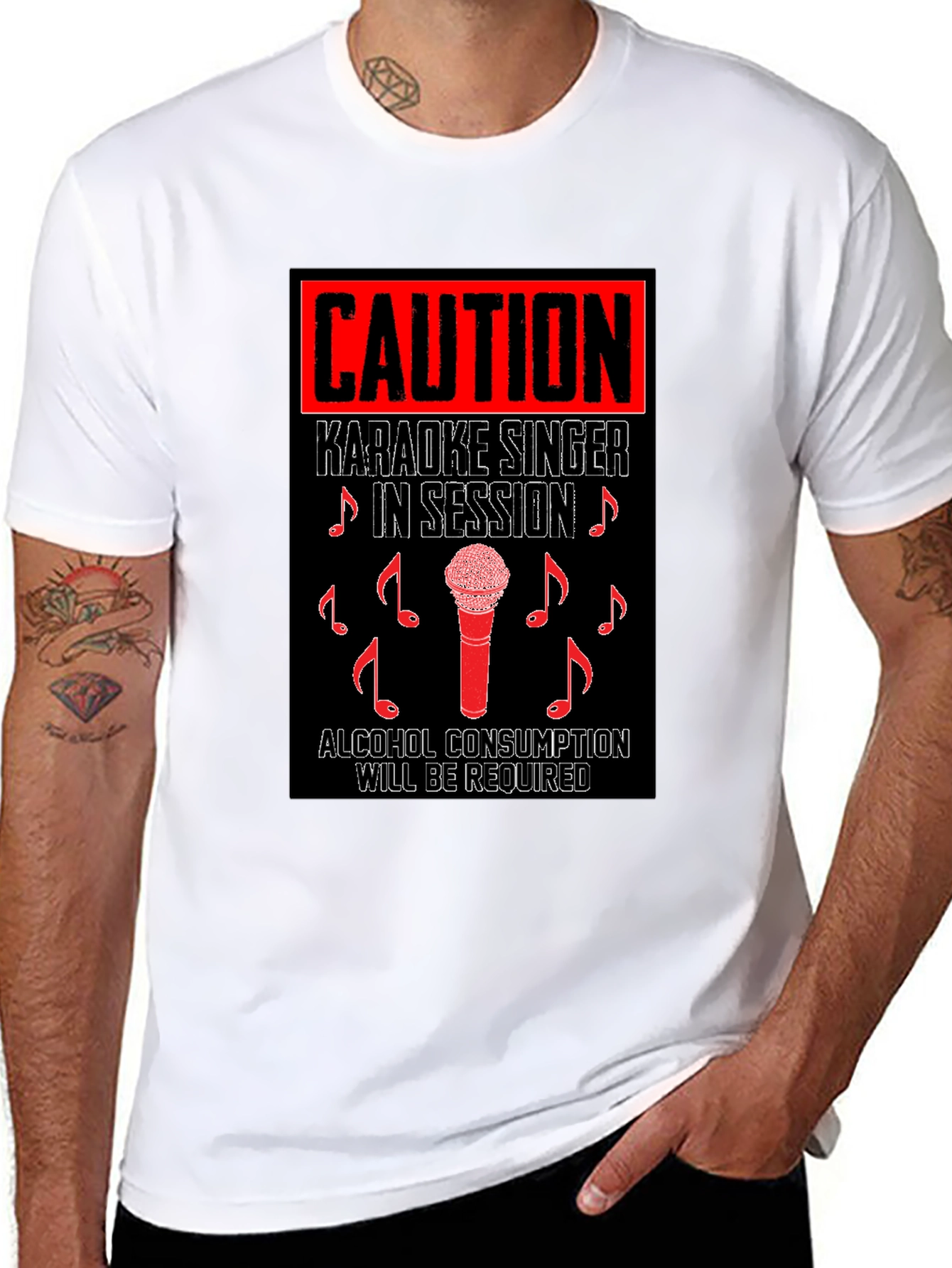 Caution Karaoke Singer in Session T-Shirt
